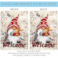 Miniatyrbillede 5 af 5: 12x18 Tommer Dobbeltsidet Haveflag Vinterflag, Snefnug Krans Julevinter Haveflag Husflag Til Udendørs Have Dekoration Winter Welcome Gnome