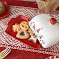 Miniatyrbillede 4 af 5: Julemandens Keramiske Smørretallerken, Dekorativ Snacktallerken til Desserter, Julemandsstil Servise