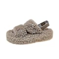 Miniatyrbild 1 av 3: Stora tjocka bomullstofflor för kvinnor utomhustofflor Mjuk botten Hemma Fluffiga tofflor Brown 39