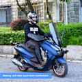 Miniatyrbild 6 av 6: Vattentäta Termiska Foder Extra Tjocka Vinter Styrhandskar Muffar Vantar för Scooter Moped Motorcykel