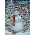 Miniatyrbillede 1 af 6: Glædelig Jul Træ Rød Haveflag Vinter Snefnug Dobbeltsidet Flag 12\" x 18\", Jul Rustik Vinter Sne Ferie Nytår Lille Haveflag Banner Snowman