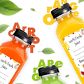 Miniatyrbillede 4 af 4: Plastik Juiceflasker med Låg 12 stk, 350 ml Genanvendelige Juicebeholdere med Tamper-Proof Låg Sort, Klar Juiceflasker til Juicing, Mælk, Smoothie