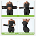 Miniatyrbillede 4 af 6: Kvinde Taljetræner Korset Mavebælte Body Shaper Bælte black S