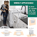Miniatyrbillede 4 af 6: Justerbar Vaskemaskine Vaskeafløbsslange Holder Krog, Vask Tub Slange Guide Clip, Universal Utility Sink Slange Klemme, 304 Rustfrit Stål