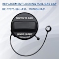 Miniatyrbild 3 av 7: Gaslock, bränslepåfyllningslock för Honda Accord, Odyssey, TL TSX, Pilot, Ridgeline, CRV MDX RSX & Acura MDX, RSX, TL, ersättning 17670-SHJ-A31,17670SHJA31
