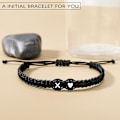 Miniatyrbilde 3 av 6: Initialarmbånd for kvinner, Strømper for tenåringer, bestevenninne-fødselsdagsgaver, eksamen, justerbare bokstaver A-Z flettede armbånd X