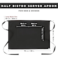 Miniatyrbillede 4 af 4: Unisex Halv Bistro Server Forklæde Black, 2 Pack