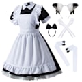 Miniatyrbillede 1 af 4: Lolita Pigekjole Sort og Hvid Uniform Kjole Sort og Hvid M E M