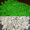 Miniatyrbillede 1 af 4: 1000 stk. Akryl Glow in the Dark Alphabet Perler (Tilfældige Bogstaver)