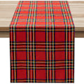 Miniatyrbillede 1 af 6: Julebordløber i ternet tartan - rød buffalo plaid juledug, pletbestandig, vaskbar, 13 x 108 tommer Red Plaid