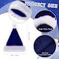 Miniatyrbillede 2 af 6: 20 stk. Julemandshue, Julehat Bulk Blød Unisex Julehatte til Voksne Kvinder & Mænd Festkostume (Blå) Blue