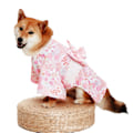 Miniatyrbilde 1 av 3: Kimono-stil kjæledyrklær for hunder og katter, universell fe-tranekjole, Netflix høst og vinter, Shiba Inu små hunder, rosa M