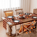 Miniatyrbillede 4 af 6: Julebordløber i ternet tartan - rød buffalo plaid juledug, pletbestandig, vaskbar, 13 x 120 tommer Red Plaid