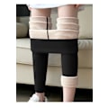 Miniatyrbild 3 av 7: Damernas höst-vinter måste-ha: Plus-size fleecefodrade hajpants -vänliga,Tjockade,Smal,Diamant-vadderade,Svart Botten Ultimate Värme L [suitable for 100-120 catties]