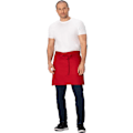 Miniatyrbillede 2 af 7: Unisex Halv Bistro Server Forklæde Red