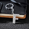 Miniatyrbillede 3 af 4: A-Z Initialer Brev Nøglering Bedste Veninde Gave Nøgleringe til Kvinder Skinnende Krystal Nøglering Fødselsdagsgaver F