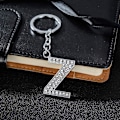 Miniatyrbillede 3 af 4: A-Z Initialer Brev Nøglering Bedste Veninde Gave Nøgleringe til Kvinder Skinnende Krystal Nøglering Fødselsdagsgaver Z