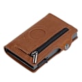 Miniatyrbillede 7 af 9: Aluminiumlegering PU-pung, Anti-tabt, Ultra-tynd ID-kreditkortholder, Egnet til Locator Tracking Device-Apricot Apricot