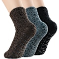 Miniatyrbillede 1 af 4: Fuzzy Varme Sovesokker til Kvinder Super Bløde Mikrofiber Cozy Sovesokker 6 eller 5 Par A2