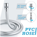 Miniatyrbillede 3 af 5: Bruseslange PVC Bruseslange 1,5 m, 360° Anti-Twist og Anti-Kink Bruseslange med Messingforbindelse, Univ