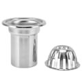 Miniatyrbillede 2 af 9: Rustfrit gulvafløb i rustfrit stål til altan, farverigt udendørs regnvandssystem, 4 tommer rundt design, ikke-tilstopning