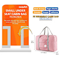 Miniatyrbillede 3 af 5: Kabinekuffert Under-Sæde Foldbar Rejsekuffert Holdall Tote Carry On Baggage Overnight Til Kvinder Og Mænd