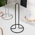 Miniatyrbillede 2 af 5: Køkken Vertikal Jern Papir Håndklædeholder Kreativ Spisebord Papir Håndklædeholder Opbevaring Desktop - Sort