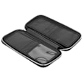 Miniatyrbillede 4 af 9: Kulfiber Business Wallet Bærbar Lynlås Wallet Kortholder Taske 21x11x3.5cm Sort Black
