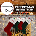 Miniatyrbild 3 av 6: Julstrumporhållare för Mantel Set 4, Skyddande Kuddar Julstrumporhållare för Spismantel, Fleranvändningsbara Strumpkrokar för Mantel B
