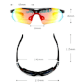 Pikkukuva 3 / 5: Pyöräilylasit miehille ja naisille, ulkoilun juoksulasit UV-suojalla, urheilulasit, pyöräilylasit, HD-linssit, myopia-kehys, karabiinikoukku