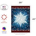 Miniatyrbillede 2 af 5: 12x18 Tommer Dobbeltsidet Haveflag Vinterflag, Snefnug Krans Julevinter Haveflag Husflag Til Udendørs Have Dekoration Solo Snowflake