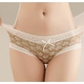 Miniatyrbild 4 av 5: Hög elasticitet midjehöga damtrosor för flickor och kvinnor tunna triangelshorts fyra stycken i ett set. M