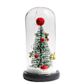Miniatyrbillede 1 af 3: Juletræ i glaskuppel med LED-lys, til julepynt size 9