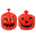 Miniatyrbilde 1 av 5: Store Hageposer med Gresskar-Motiv - 9 stk Halloween Bladposer, Utendørs Halloween Gresskar Søppelposer med Twist-Lås, Hageposer for Halloween på Bakken