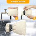 Miniatyrbild 6 av 6: Utomhuskranöverdrag för vinterfrostskydd Återanvändbara slangkranöverdrag Utomhus Vattentäta Kranöverdrag, 5,5 tum B x 7,1 tum H, Beige (2-pack Beige