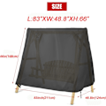 Miniatyrbild 2 av 6: Utomhusgungaöverdrag, A-ram Patio Swing Cover, Gungaöverdrag för utomhusmöbler Verandaöverdrag Gliderhängmattaöverdrag Vattentätt (83''LX48.8''WX66''H) 83''LX48.8''WX66''H