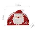 Miniatyrbilde 2 av 5: Julemann Keramik Vevholder, Søt Tegneserie Design, Kreativ Serviettholder, 13,2 x 4,9 x 9,7 cm