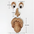 Miniatyrbild 2 av 3: Trä - ansikte Hartsprydnader med Bark och Glödande Funktioner: En Kreativ Påsk utomhusdekoration! Förvandla din utomhusmiljö med dessa Spöklika