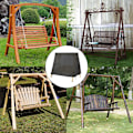 Miniatyrbild 5 av 6: Utomhusgungaöverdrag, A-ram Patio Swing Cover, Gungaöverdrag för utomhusmöbler Verandaöverdrag Gliderhängmattaöverdrag Vattentätt (83''LX48.8''WX66''H) 83''LX48.8''WX66''H