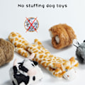 Miniatyrbillede 2 af 6: Hunde Squeaky Legetøj, 5 stk. Krøllede Plys Hundelegetøj, Fyldfrit Hundelegetøj til Små, Mellemstore og Store Hunde, Fyldfrit Hvalpe Legetøj mod Kedsomhed