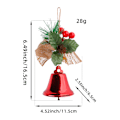 Miniatyrbillede 1 af 4: Juleklokkepynt Jingle Bells Hjemmepynt Red D