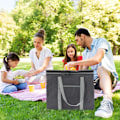 Miniatyrbild 3 av 7: 1 st Handla Väska Shopping Tote Bärbar Korg Camping Kylare Förvaringsväska Livsmedelskylväska Utomhus Kylare Korg Bärbar Kylare Korg Utomhus Ba