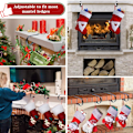 Miniatyrbild 5 av 6: Julstrumporhållare för Mantel Set 4, Skyddande Kuddar Julstrumporhållare för Spismantel, Fleranvändningsbara Strumpkrokar för Mantel B
