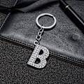 Miniatyrbillede 2 af 4: A-Z Initialer Brev Nøglering Bedste Veninde Gave Nøgleringe til Kvinder Skinnende Krystal Nøglering Fødselsdagsgaver B