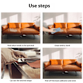 Miniatyrbild 4 av 4: Premium Tjockt Självhäftande Läderlapp för Soffa, Bilinredning Reparation - 25*30cm, Perfekt för att Återställa Säten och Imitera Läder med Hög Kvalitet Orange