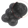 Miniatyrbillede 6 af 6: Silikone Isboldform - Isform til Isbolde Runde Isterninger Kugler sort black