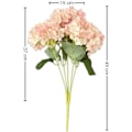 Miniatyrbilde 2 av 4: 5-hodet håndtakbukett simulering hortensia bryllups scene arrangement blomstervegg blomsterarrangement dekorative kunstige blomster bryllup simulering blomster