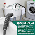 Miniatyrbillede 5 af 6: Justerbar Vaskemaskine Vaskeafløbsslange Holder Krog, Vask Tub Slange Guide Clip, Universal Utility Sink Slange Klemme, 304 Rustfrit Stål