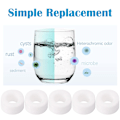 Miniatyrbillede 5 af 6: 360 Graders Drejeligt Vandhane Filter, Vandhane Filter Vandrenser Vandhane Filter Rensning til Køkken og Badeværelse 5 pcs Filter Cartridges