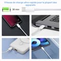 Miniatyrbillede 5 af 6: 240W USB-C datakabel, hurtigopladning, 2-meter Type-C kabel, kompatibelt med MacBook, iPad, Galaxy, Pixel og kompatible enheder.